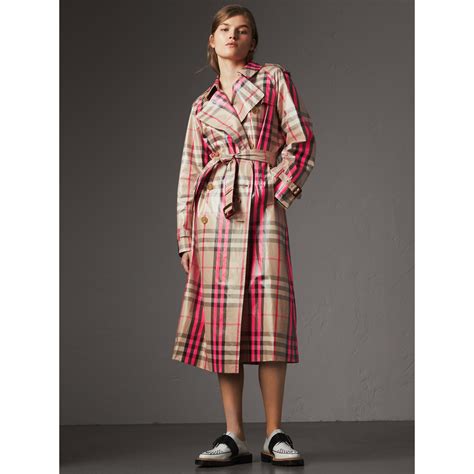 burberry neon pink trench|burberry trench coat women.